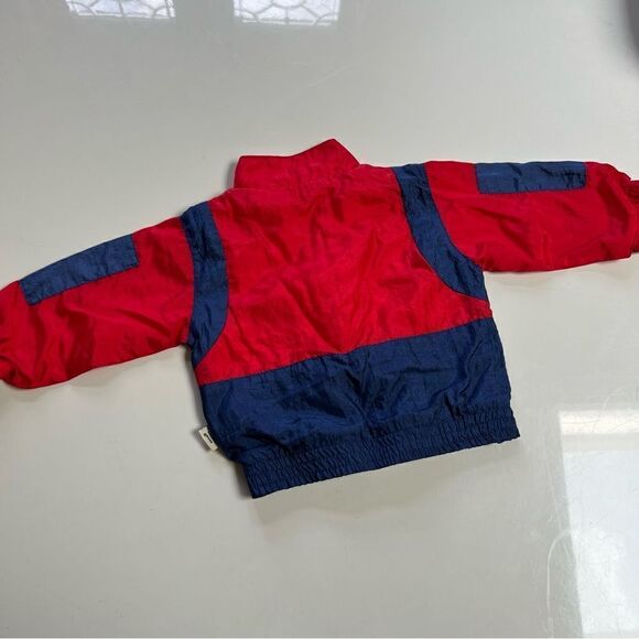 Retro 1990s Red White Blue Puppy Nylon Windbreaker Track Jacket - Picture 5 of 9